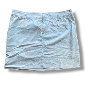 Y2K Merona Blue White Pinstripe Mini Skirt Women's Size‎ 16 Preppy Pastel Spring